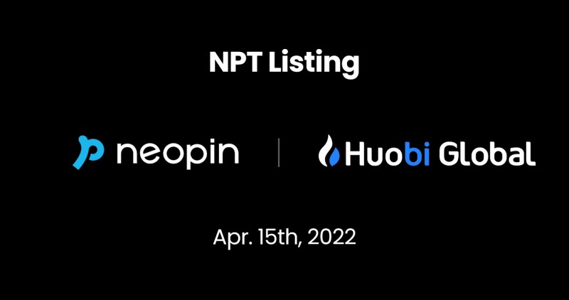 ‘네오핀 토큰’, 글로벌 대형 거래소 ‘후오비 글로벌’ 상장