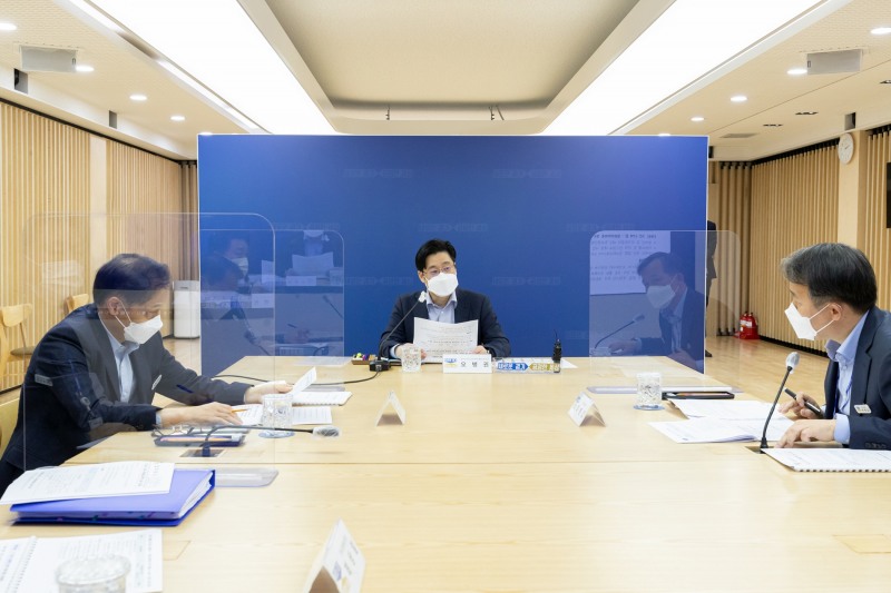 영상회의로 개최된 국비 확보 실국 보고회