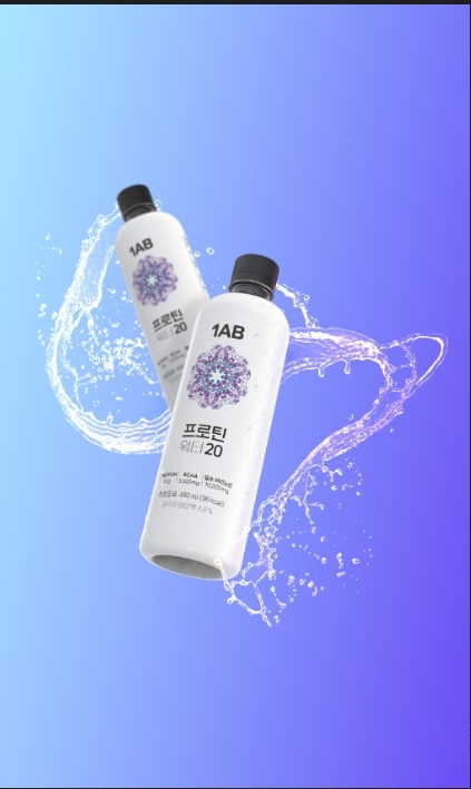 뷰티푸드 브랜드 1AB (원에이비)의 단백질 음료 ‘프로틴워터20’ . (사진= SD생명공학)