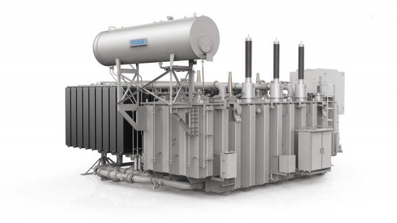 현대일렉트릭이 미국 넥스트에라에너지(NextEra Energy)사로부터 수주한 초고압 변압기.(사진=현대중공업그룹)