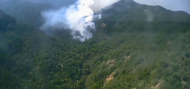 경기 과천(관악산) 산불현장.(사진제공=산림청)