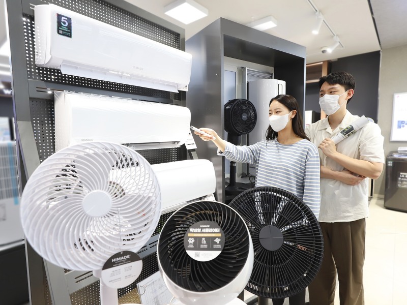 롯데하이마트, 에어컨 매출 70%, 서큘레이터 260%, 선풍기 85% 성장
