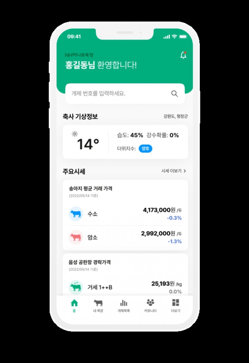 농협 축산경제, 스마트 목장관리 플랫폼 NH하나로목장 공식 출시