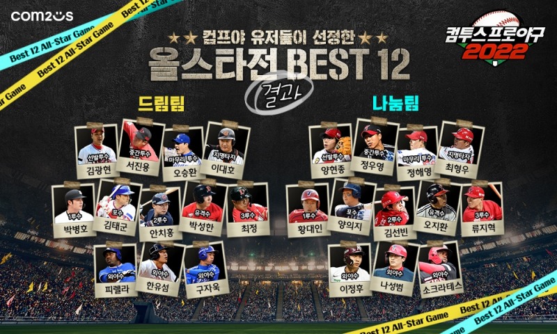 ‘컴프야2022’ 올스타전 가상 베스트 라인업 선정
