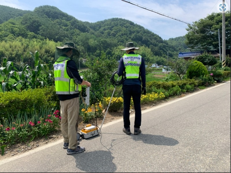 배수관로 누수탐사 모습.(사진=국토안전관리원)