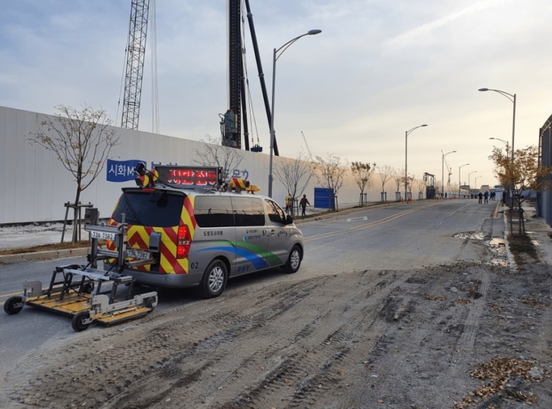 집중호우 피해지역 지반탐사 전경.(사진=국토안전관리원)