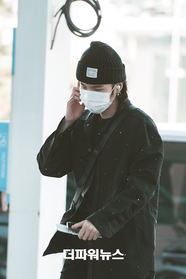 방탄소년단 슈가, 인천국제공항 출국