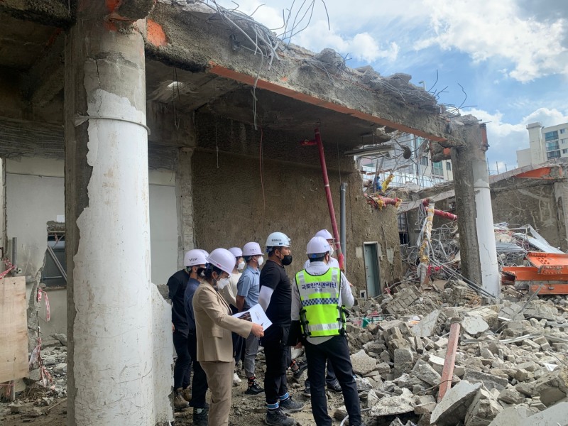 해체공사 현장 점검 전경. (사진=국토안전관리원)