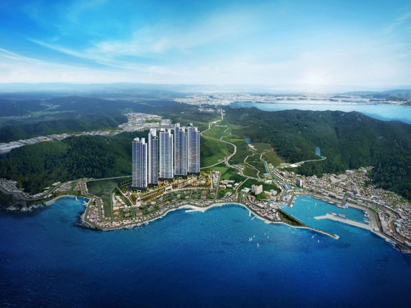 포항 푸르지오 마린시티 광역조감도.(사진=대우건설)