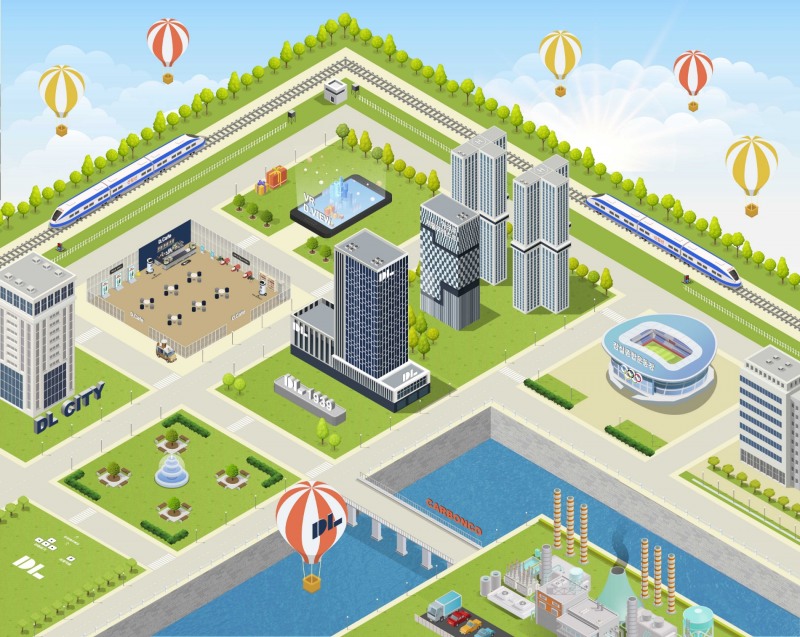 DL이앤씨, 메타버스 ‘DL 씨티’ 미니맵.(사진=DL이앤씨)