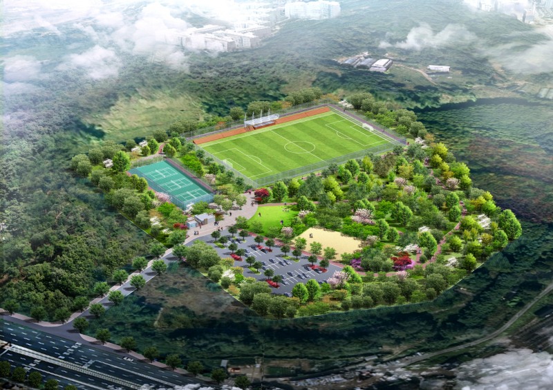 강남구, 세곡동 돌산체육공원 공정률 50% 넘어... 내년 상반기 준공