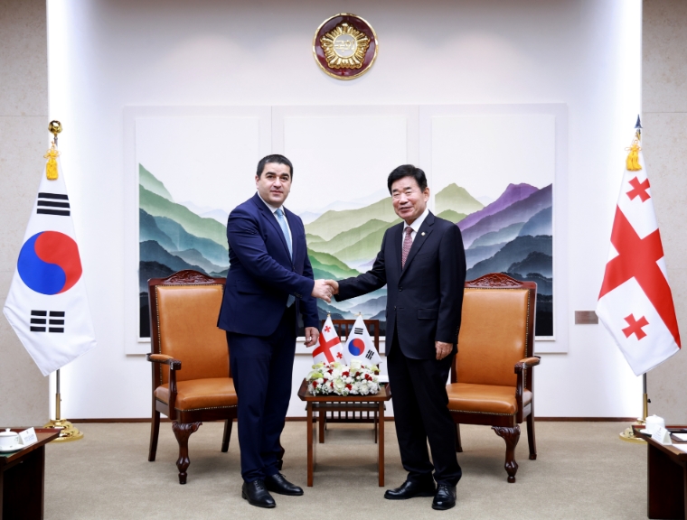 김진표 의장, 파푸아쉬빌리 조지아 국회의장과 회담