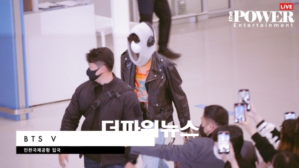 방탄소년단 뷔, 인천국제공항 입국