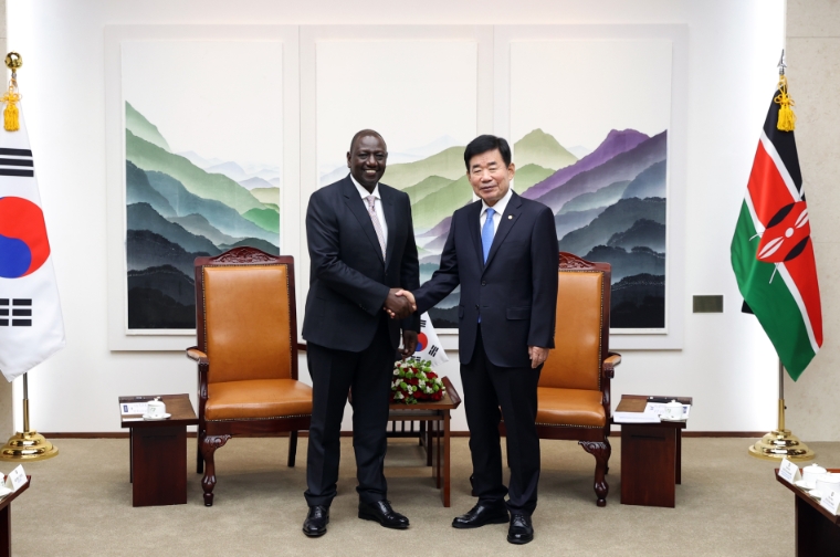 김진표 의장, 루토 케냐 대통령 면담