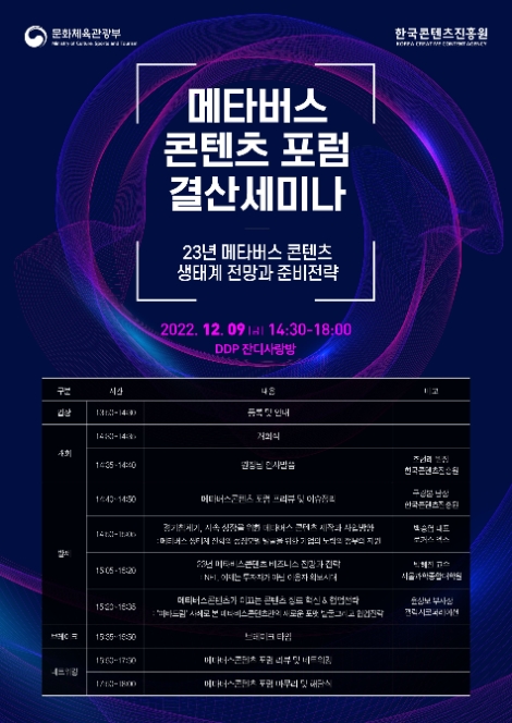 콘진원, ‘2022 메타버스 콘텐츠 포럼 결산세미나’ 개최