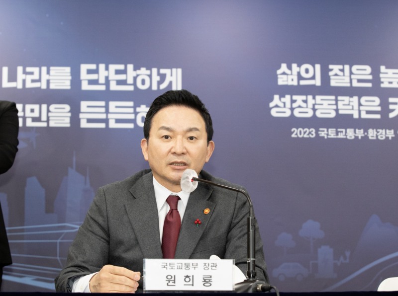 2023년도 업무보고를 하고 있는 원희룡 국토교통부 장관.(사진=국토교통부)