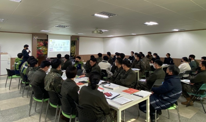 국토안전관리원 수도권지사, 국방시설본부 경기남부시설단 건설안전 역량강화 교육 전경.(사진=국토안전관리원)