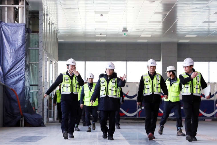 국가철도공단 김한영 이사장, 동두천~연천 철도건설사업 현장 점검