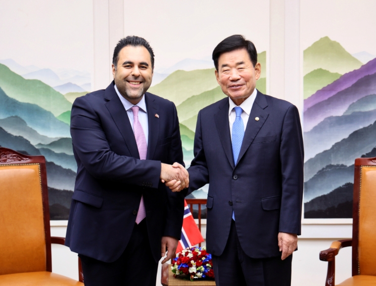 김진표 의장, 노르웨이 국회의장과 회담..."수소 분야 등 양국 간 경제협력 강구"