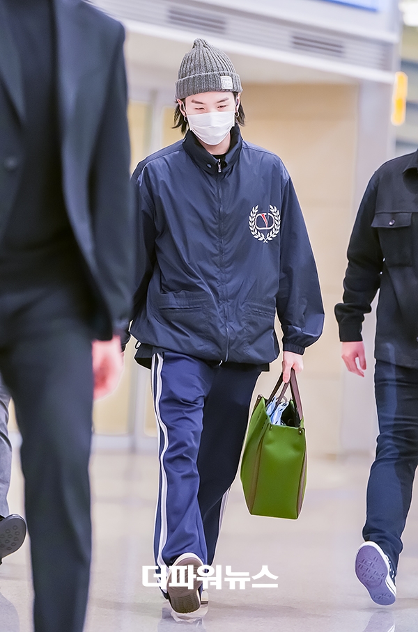 방탄소년단 슈가, 인천국제공항 입국