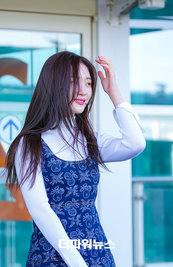 정채연, 인천국제공항 출국