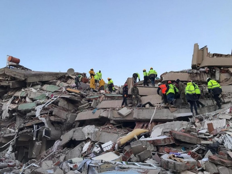 튀르키예 현지에서 구호활동 중인 SK에코플랜트·DL이앤씨.