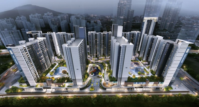 해운대상록아파트 조감도.(사진=포스코건설)