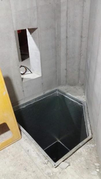 환기구 작업중 추락.(사진제공=부산경찰청)