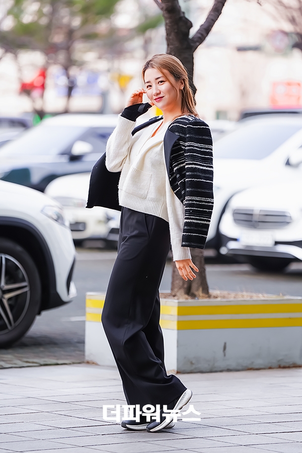 박하선, SBS 방송국 출근길