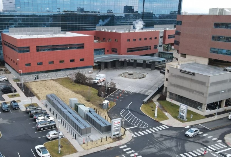 SK에코플랜트 아메리카스가 미국 스탬퍼드 병원(Stamford Hospital)에 설치한 연료전지 발전소 전경.(사진=SK에코플랜트)