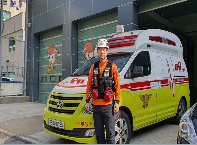 제28회 KBS 119상 본상수상자 울산북부소방서 김병완 소방장.(사진제공=울산시)