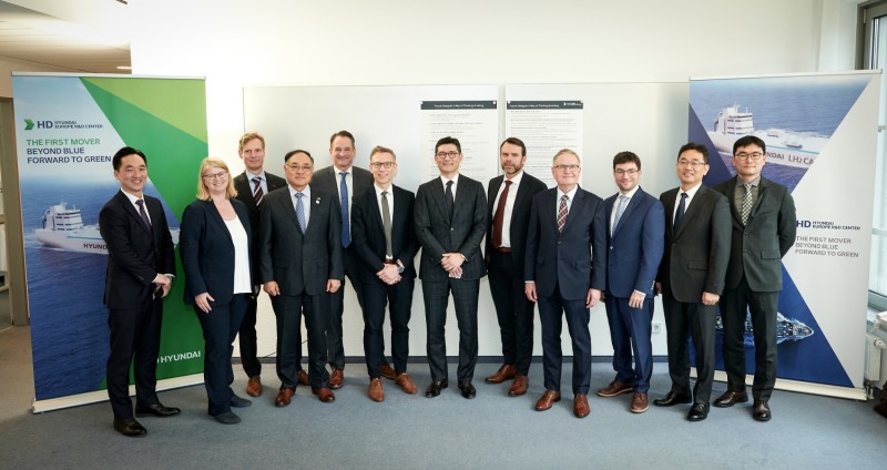 HD한국조선해양이 지난 4월 24일(현지시간) 독일 뒤셀도르프에서 HD유럽연구센터 법인 개소식을 진행했다.(사진=HD한국조선해양)