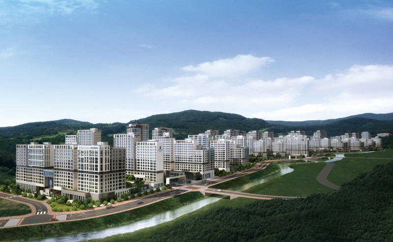 동탄 파크릭스 투시도.(사진=현대건설)