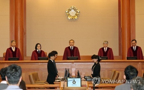 헌법 재판소 재판관들 모습. (사진=연합뉴스)