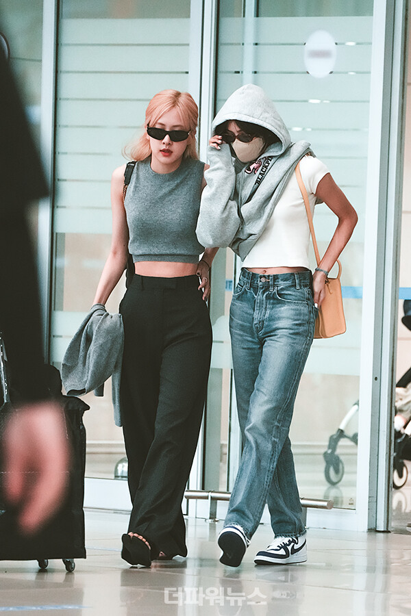 로제-리사,인천국제공항입국