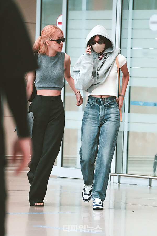 로제-리사,인천국제공항입국