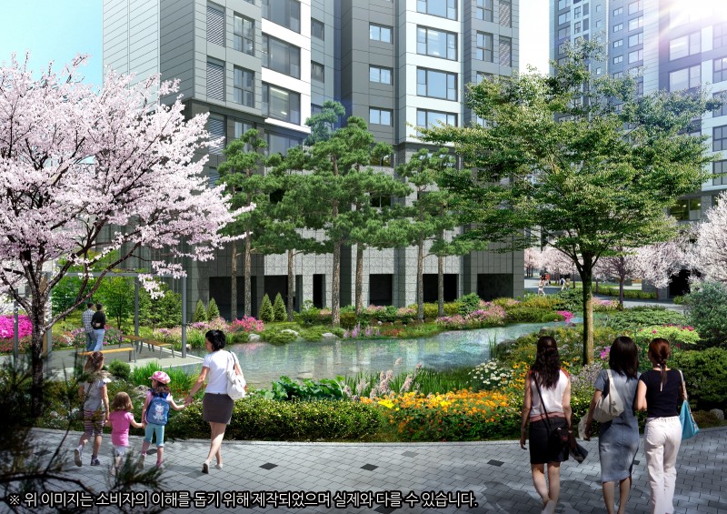 래미안 라그란데 단지 조경 이미지.(사진=삼성물산 건설부문)