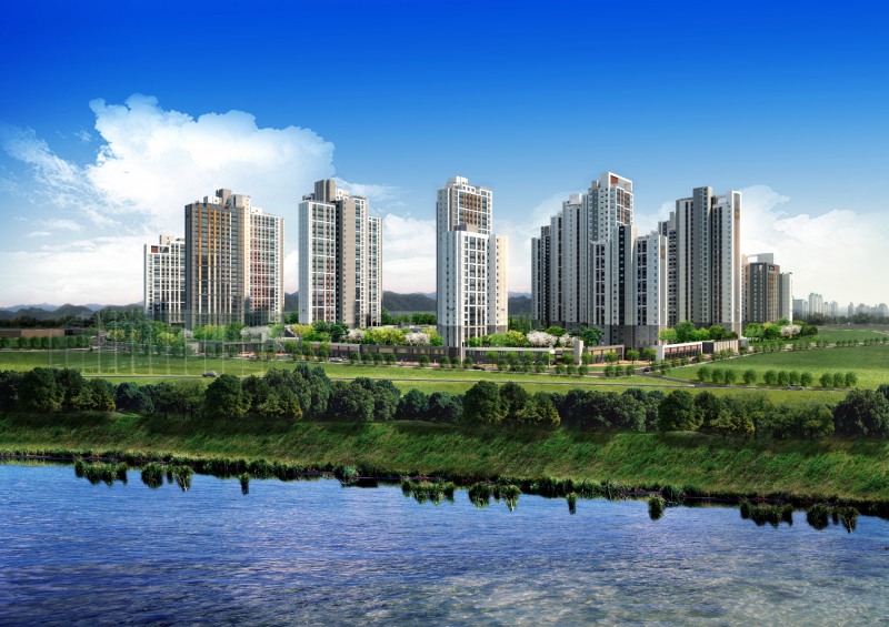 힐스테이트신용더리버 투시도.(사진=현대건설)