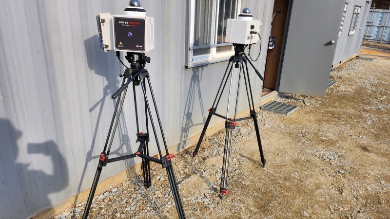 건설현장에 설치된 스마트 안전장비(이동형 CCTV) 모습.(사진=국토안전관리원)