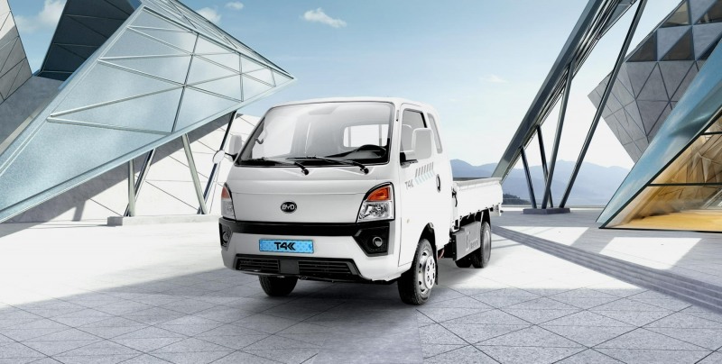 한국타이어가 신차용 타이어를 공급하는 BYD 전기 트럭 T4K.(사진=한국타이어)