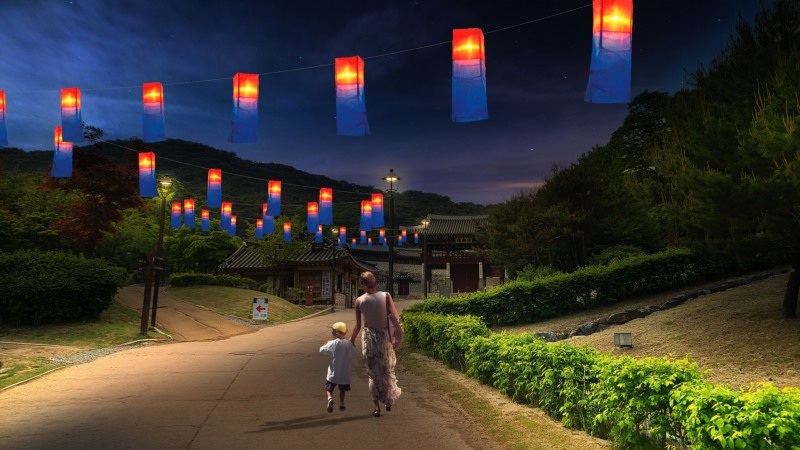 남한산성행궁입구_청사초롱길