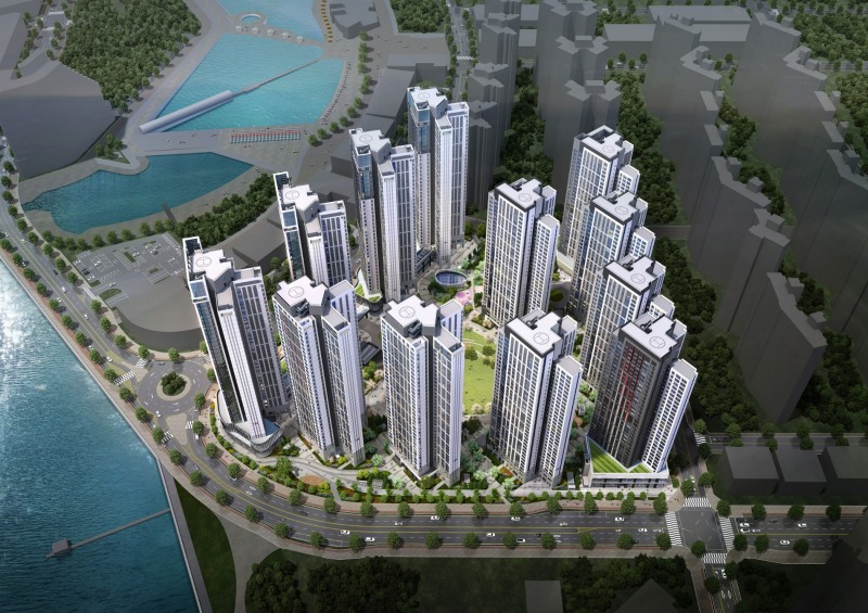 힐스테이트 더웨이브시티 조감도.(사진=현대건설)