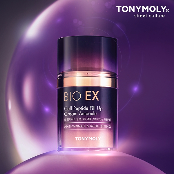 퍼펙트 홈 케어, '바이오 이엑스 셀 펩타이드 필업 크림 앰플'. (사진=토니모리)