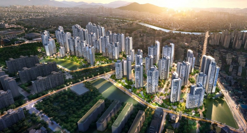 청주 사모2구역 재개발사업 조감도.(사진=현대건설)