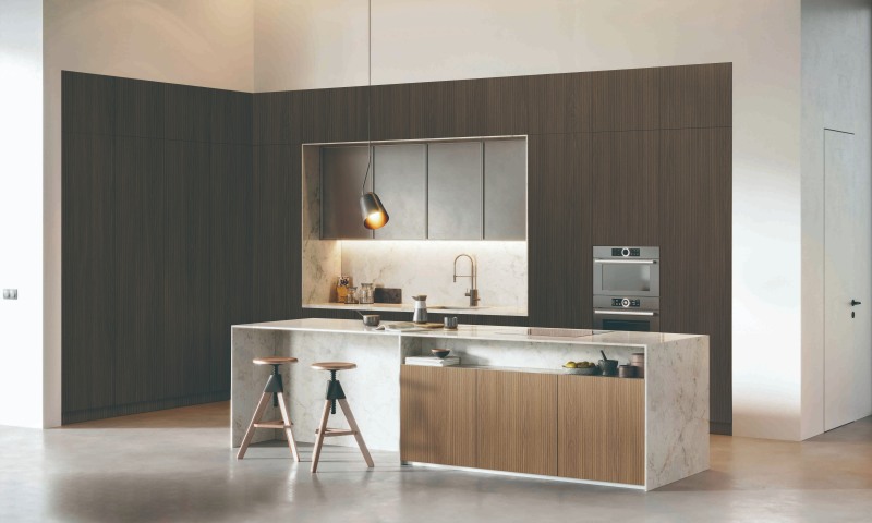 비센티 퍼니처 '스트라이프우드' 시공이미지.(사진=KCC글라스)