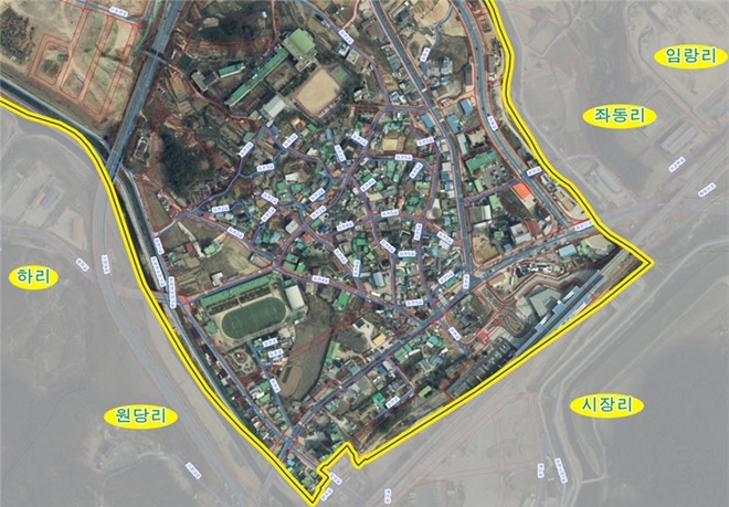기장군이 제작중인 마을지적도 예시.(제공=부산 기장군)