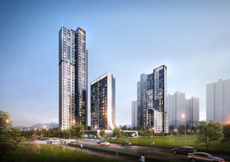 서울시장상을 수상한 ‘더샵 송도 센터니엘’ 투시도.(사진=포스코이앤씨)