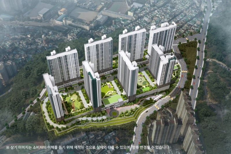 문현 푸르지오 트레시엘 조감도.