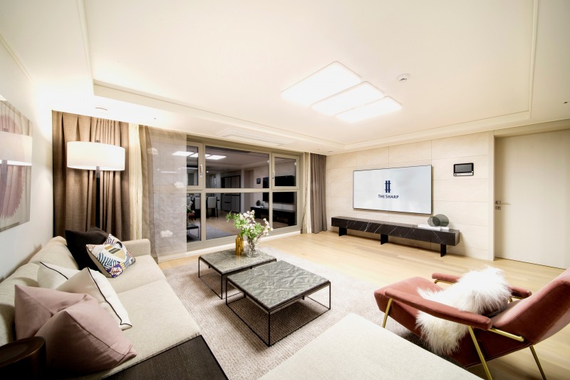 리모델링 세대(개포 더샵 트리에) 내부 사진.(사진=포스코이앤씨)