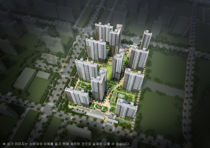 브레인시티 대광로제비앙 그랜드센텀 조감도.